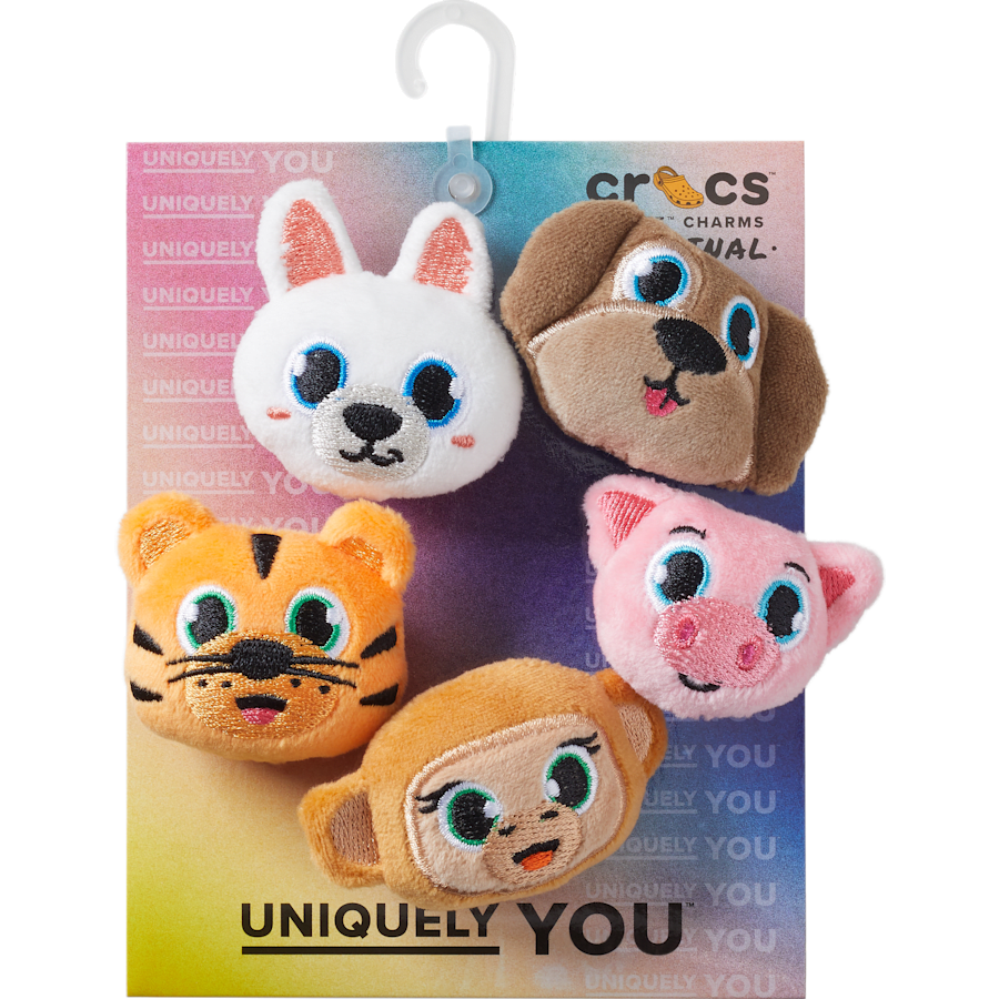 Fuzzy Animal 5 Pack Jibbitz™ charms | Crocs on sale