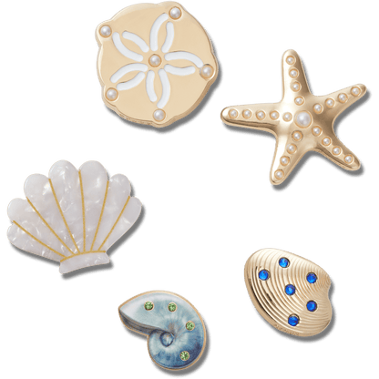 Gold Seashell 5 Pack Jibbitz™ charms | Crocs discount