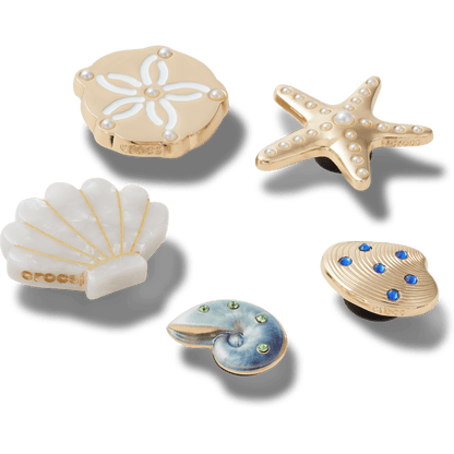 Gold Seashell 5 Pack Jibbitz™ charms | Crocs discount