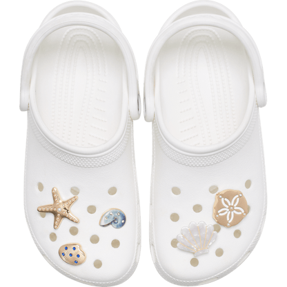 Gold Seashell 5 Pack Jibbitz™ charms | Crocs discount
