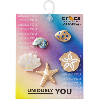 Gold Seashell 5 Pack Jibbitz™ charms | Crocs discount