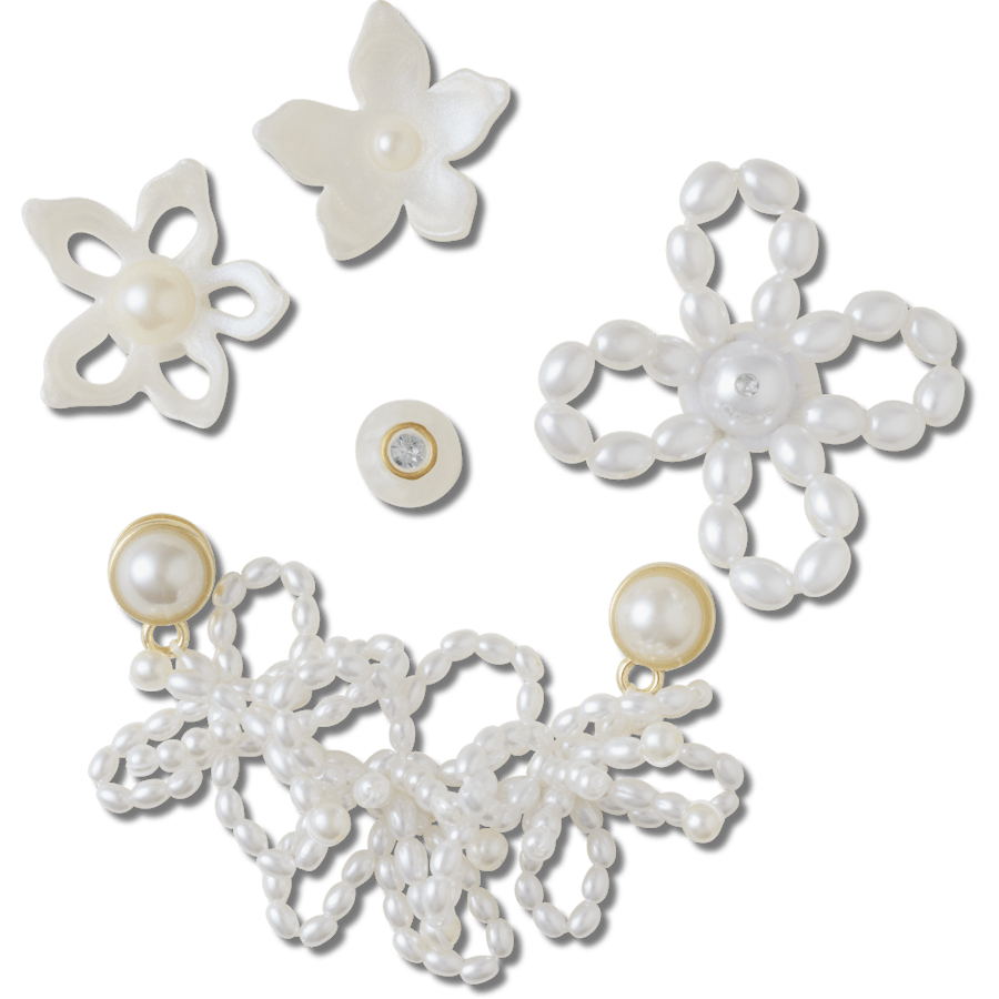 White Pearl Beaded 5 Pack Jibbitz™ charms | Crocs outlet