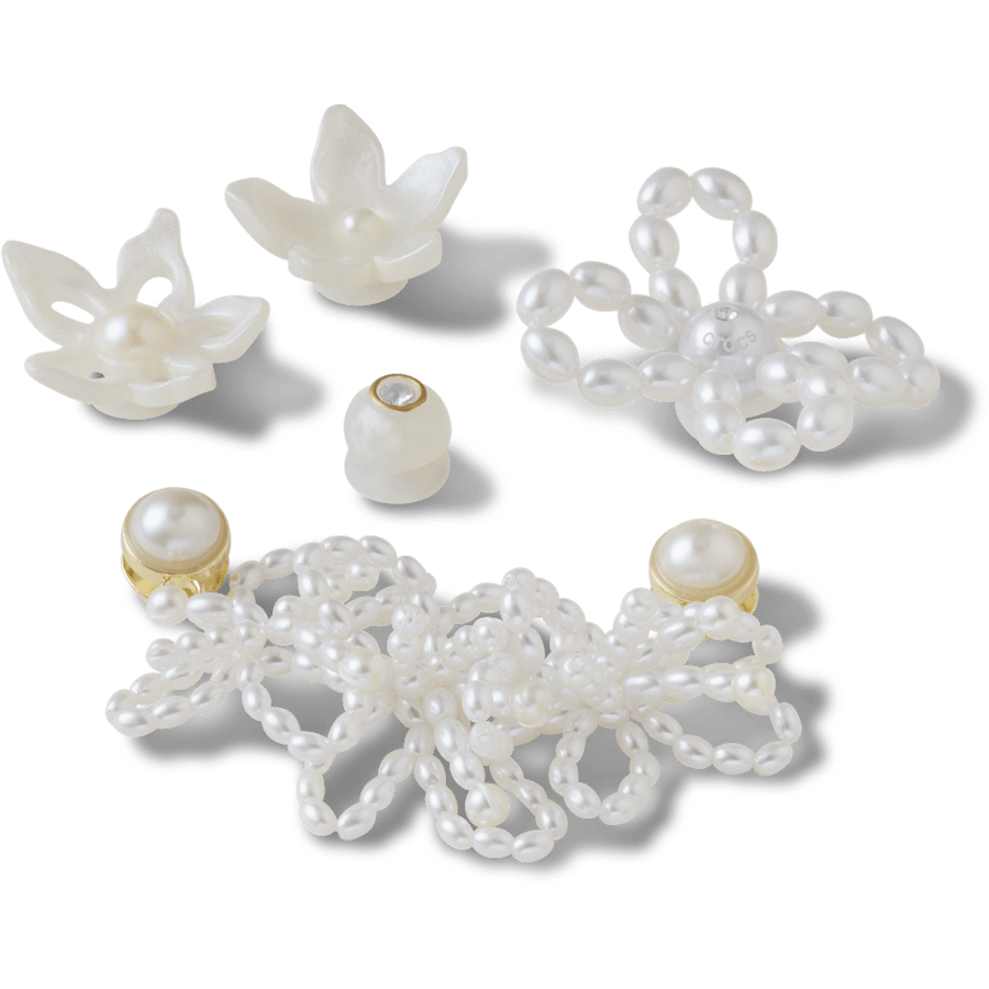 White Pearl Beaded 5 Pack Jibbitz™ charms | Crocs outlet