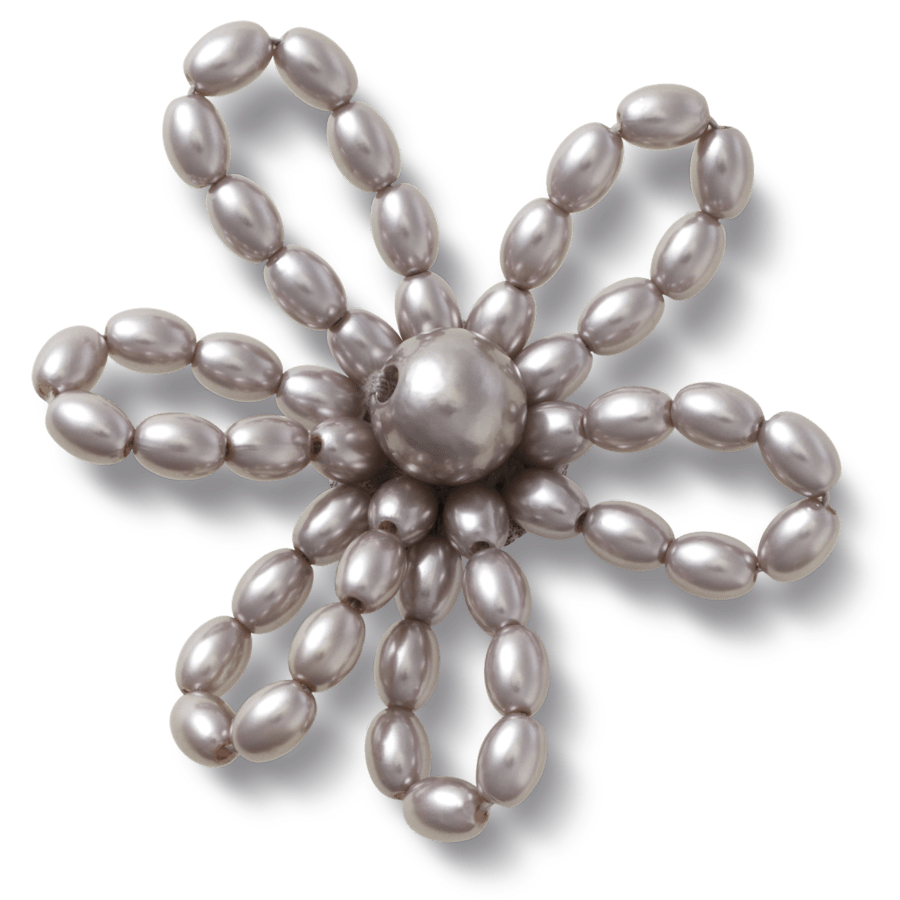 Grey Pearl Beaded Daisy Jibbitz™ charms | Crocs online