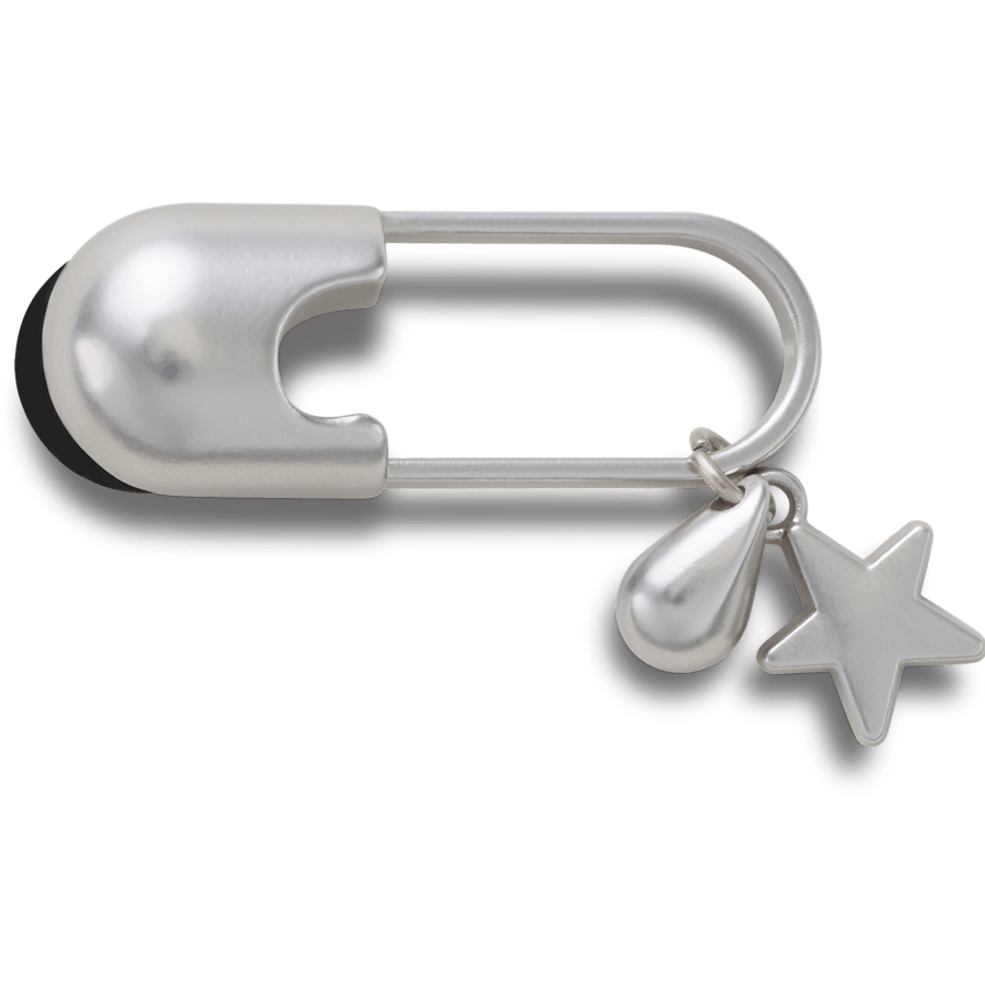 Silver Meta Safety Pin Jibbitz™ charms | Crocs on sale