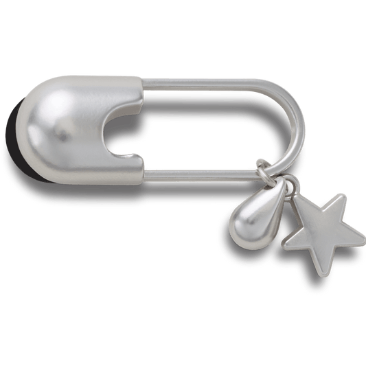 Silver Meta Safety Pin Jibbitz™ charms | Crocs on sale