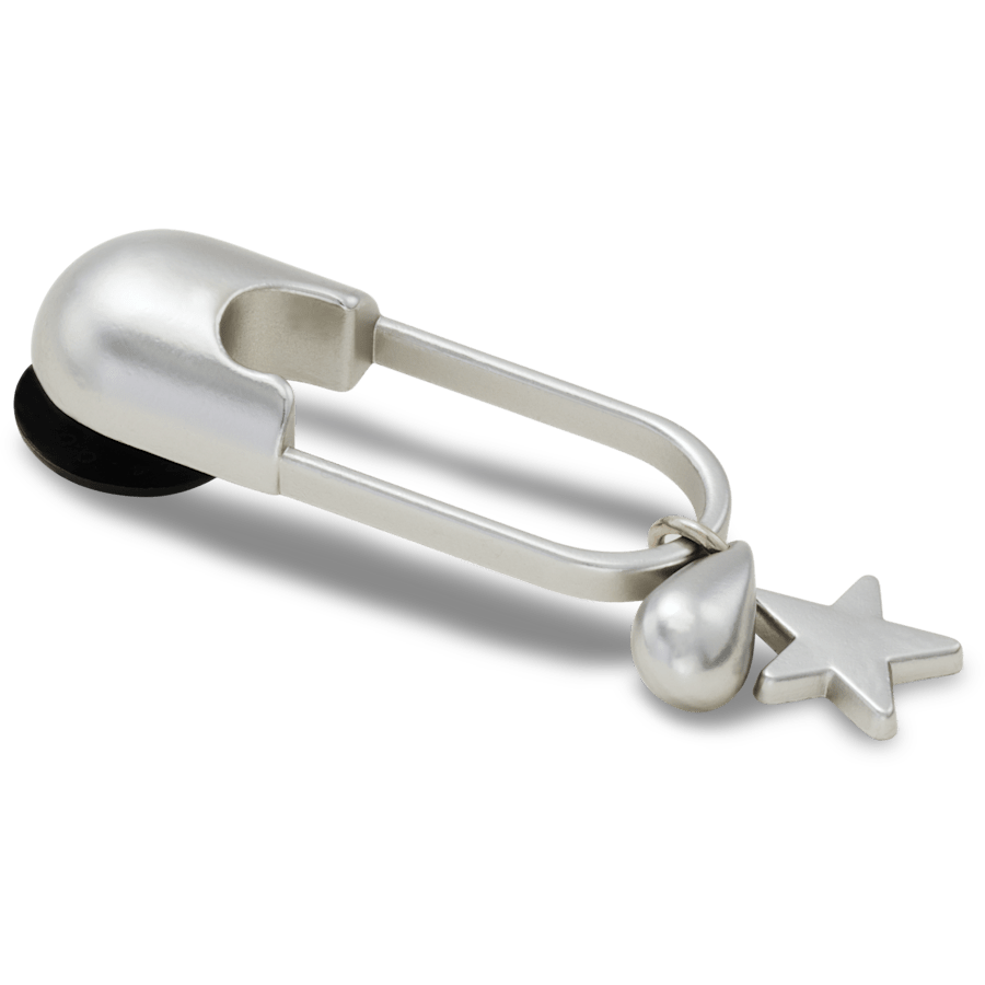 Silver Meta Safety Pin Jibbitz™ charms | Crocs on sale