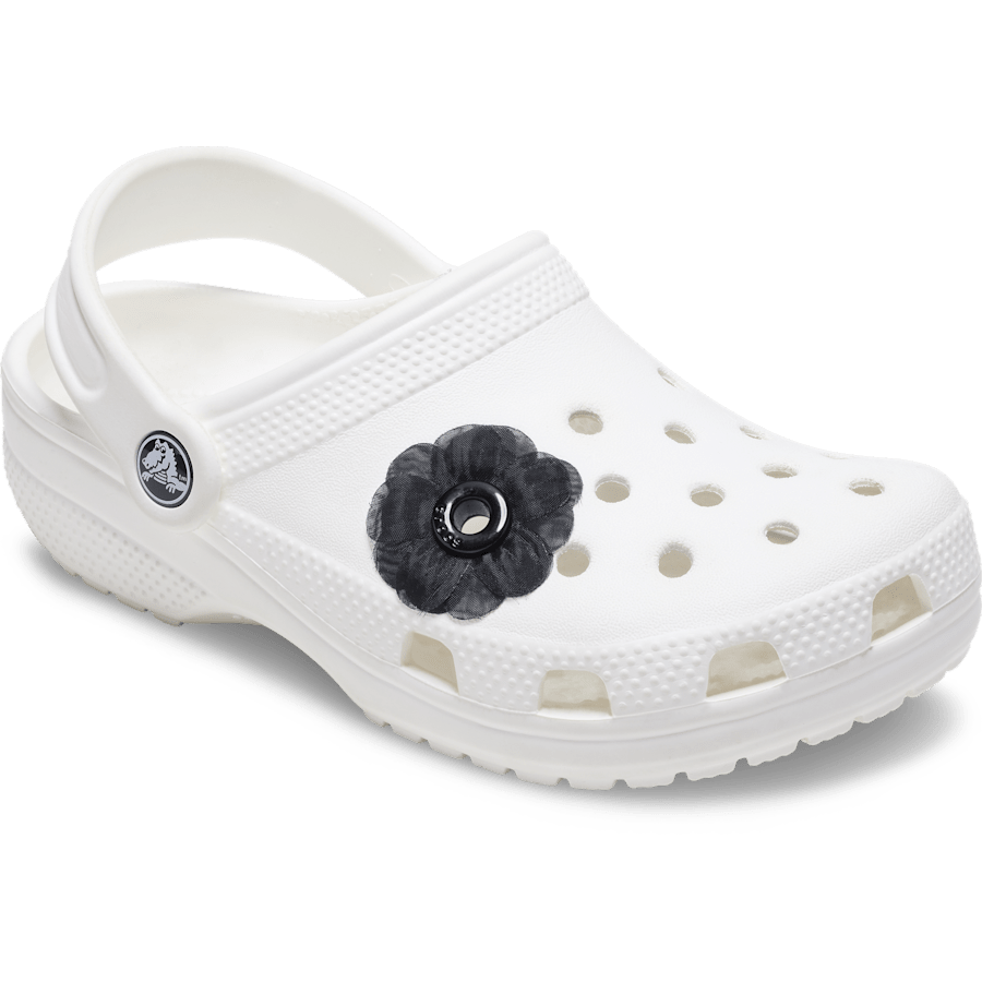 Black Chiffon Grommet Jibbitz™ charms | Crocs for sale