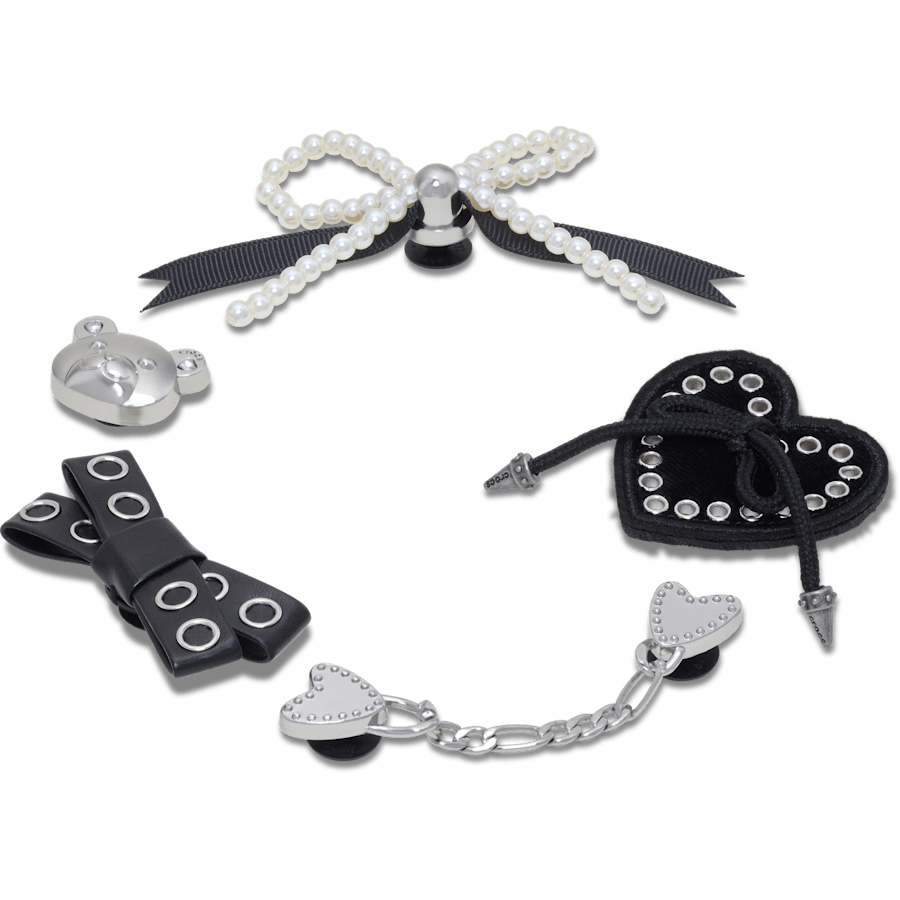 Indie Luxe Silver 5 Pack Jibbitz™ charms | Crocs on sale