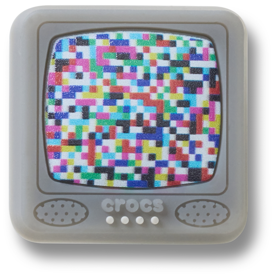 Lights Up Pixelated TV Jibbitz™ charms | Crocs sale