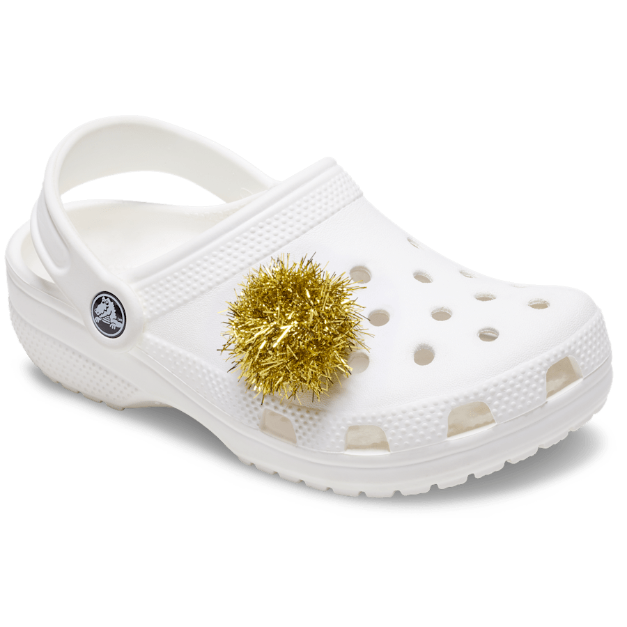 Gold Tinsel Pom Jibbitz™ charms | Crocs outlet