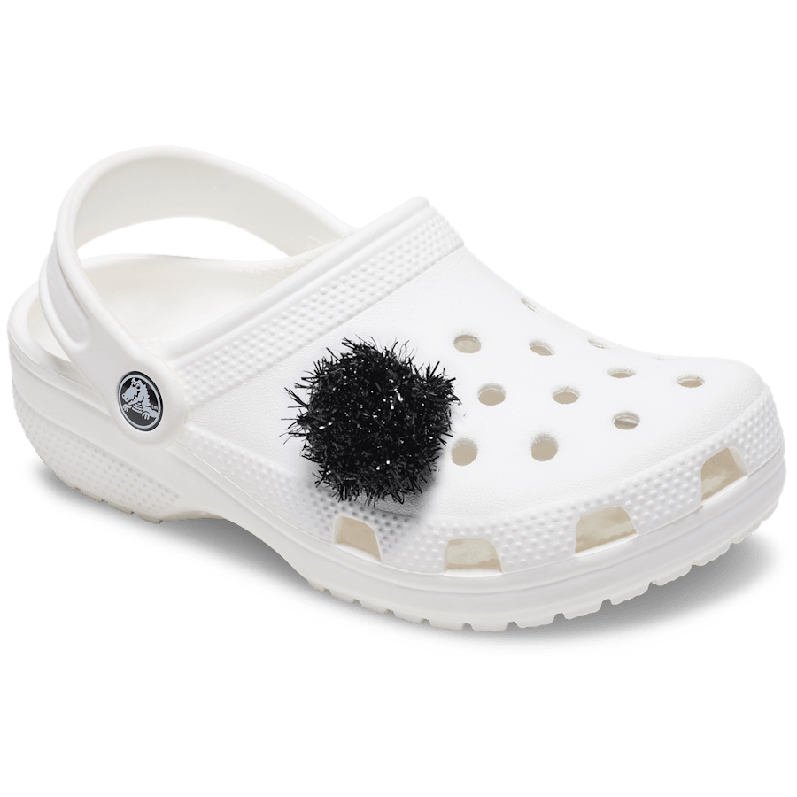 Black Tinsel Pom Jibbitz™ charms | Crocs US