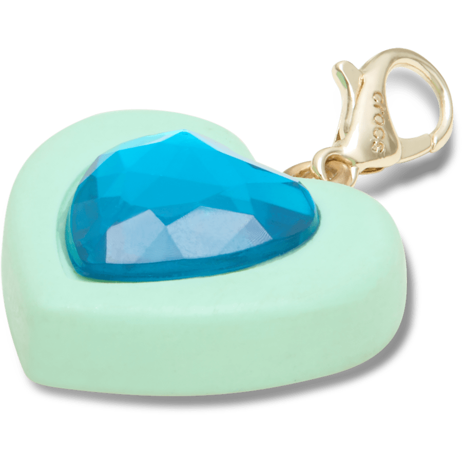 Blue Heart Sim Gem Charm Jibbitz Shoe Charm | Crocs near me