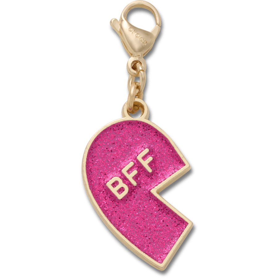 Pink Glitter BFF Charm Left Jibbitz Shoe Charm | Crocs outlet