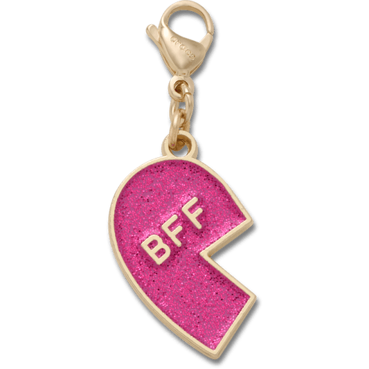 Pink Glitter BFF Charm Left Jibbitz Shoe Charm | Crocs outlet