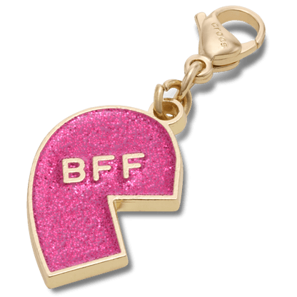 Pink Glitter BFF Charm Left Jibbitz Shoe Charm | Crocs outlet