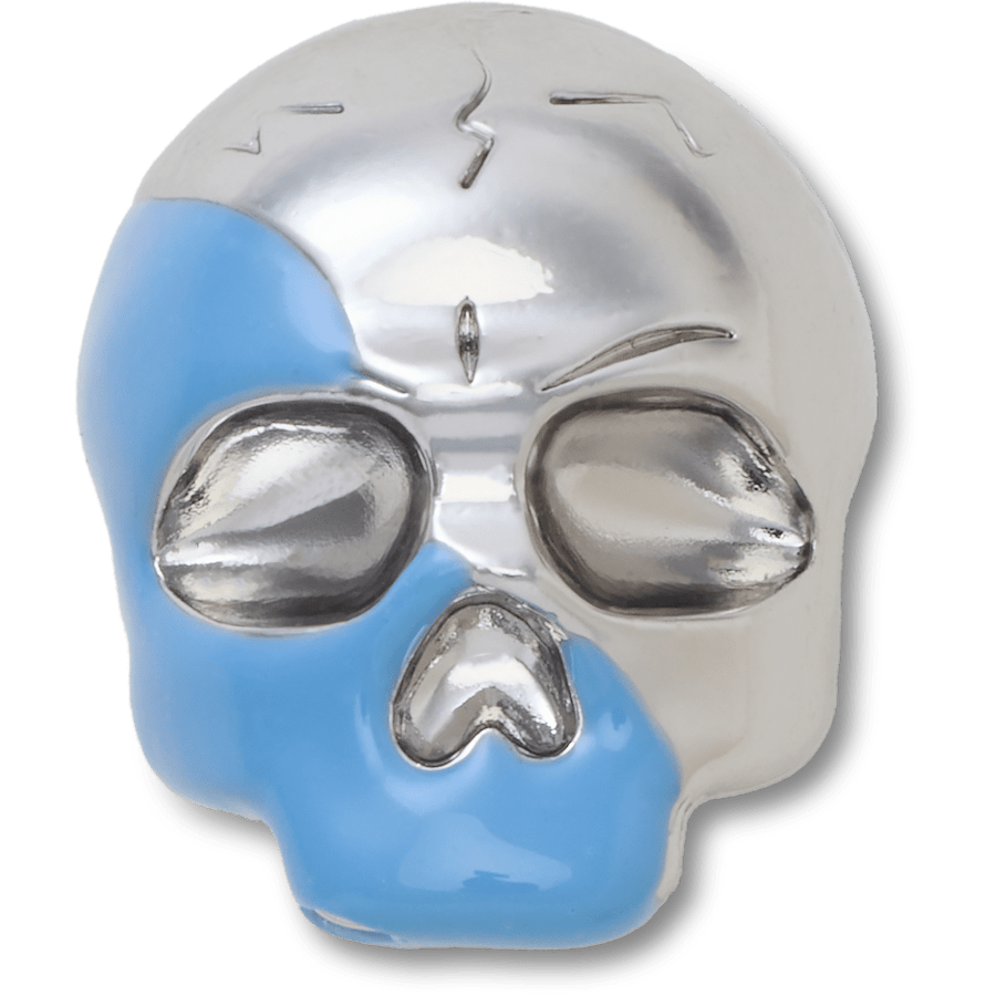 Silver and Blue Enamel Skull Jibbitz™ charms | Crocs US