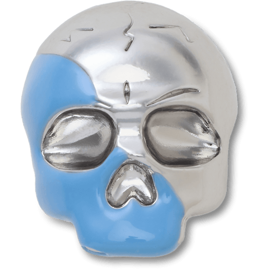 Silver and Blue Enamel Skull Jibbitz™ charms | Crocs US