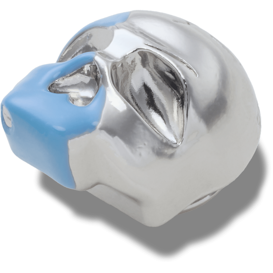 Silver and Blue Enamel Skull Jibbitz™ charms | Crocs US