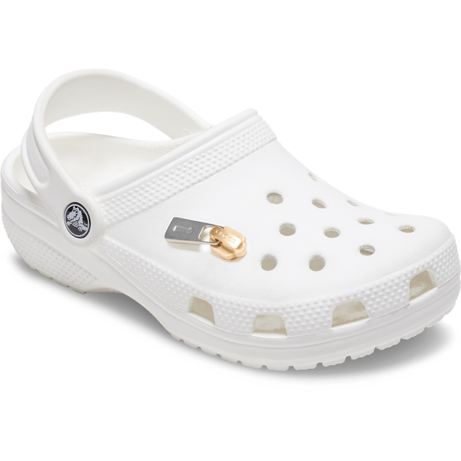 Gold and Silver Zipper Jibbitz™ charms | Crocs discount