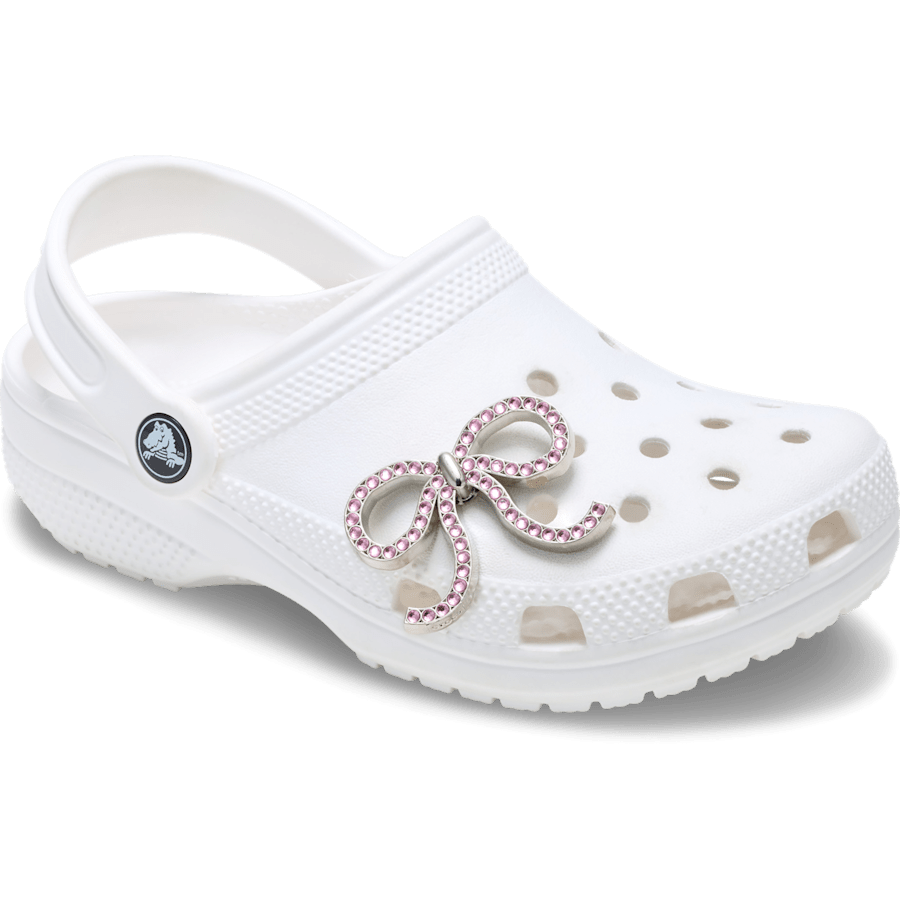 Pink Glittery Bow Jibbitz™ charms | Crocs discount