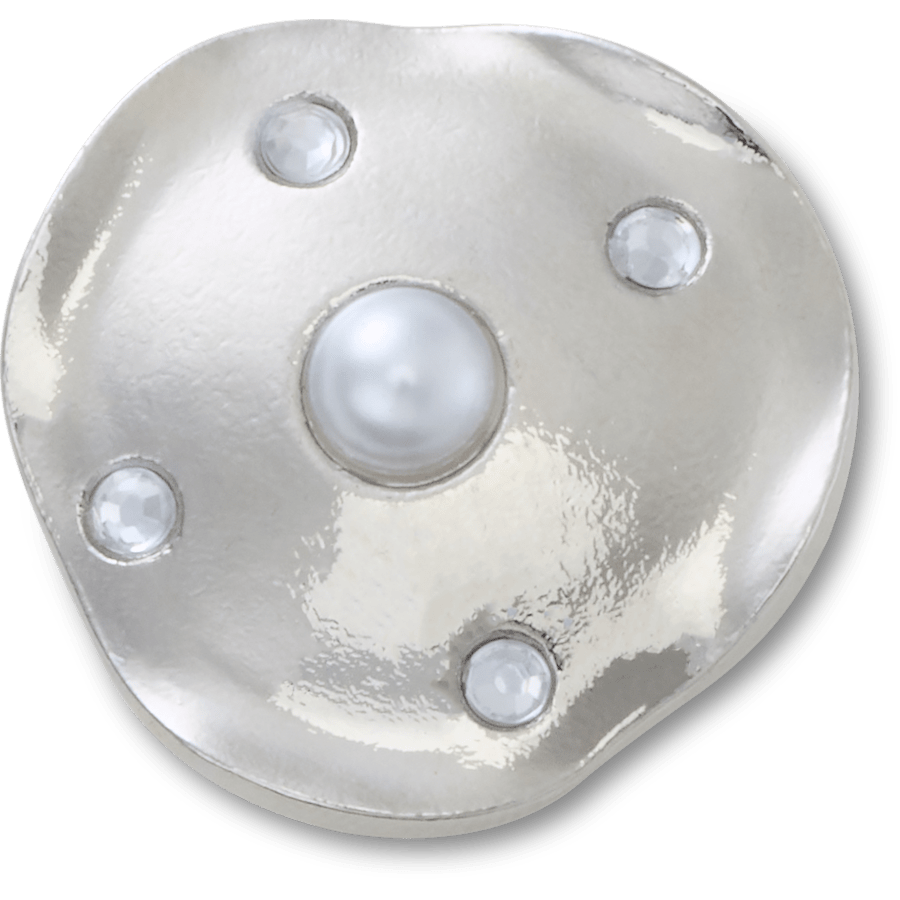 Silver and Pearl Disc Jibbitz™ charms | Crocs sale