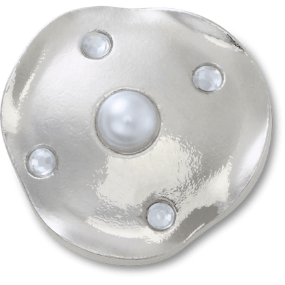 Silver and Pearl Disc Jibbitz™ charms | Crocs sale