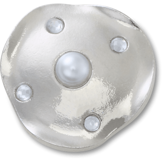 Silver and Pearl Disc Jibbitz™ charms | Crocs sale