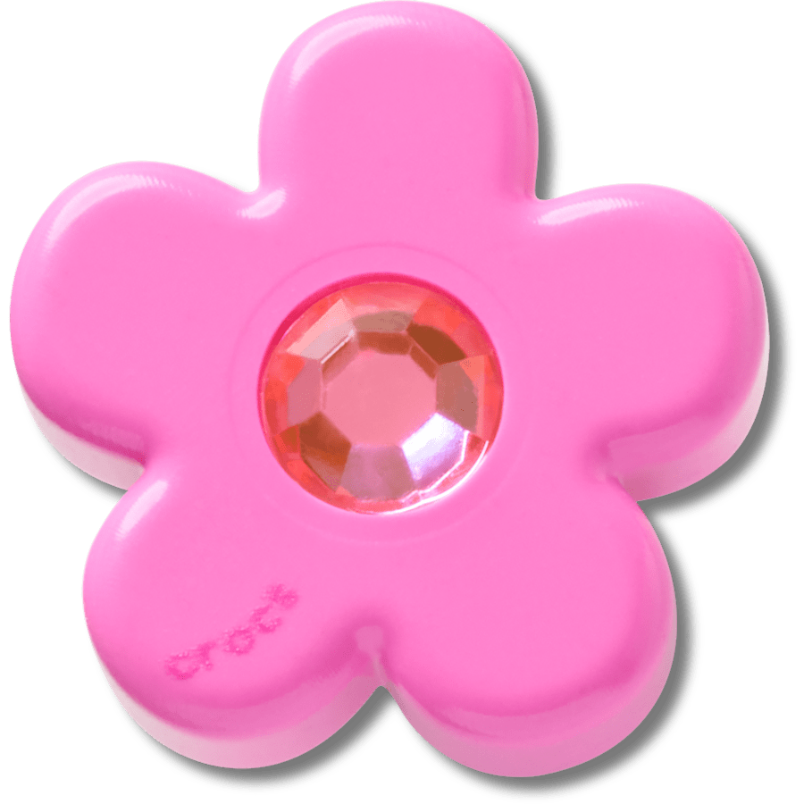 Bright Pink Flower With Gem Jibbitz™ charms | Crocs outlet