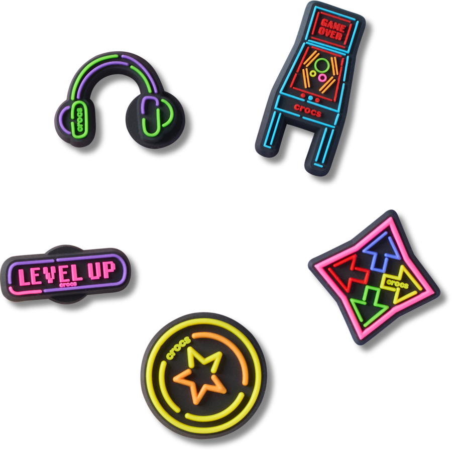 Level Up Gamer 5 Pack Jibbitz™ charms | Crocs for sale