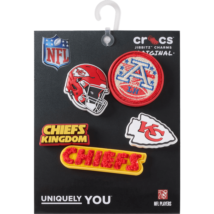 NFL Kansas City Chiefs 5 Pack Jibbitz Shoe Charm | Crocs discount