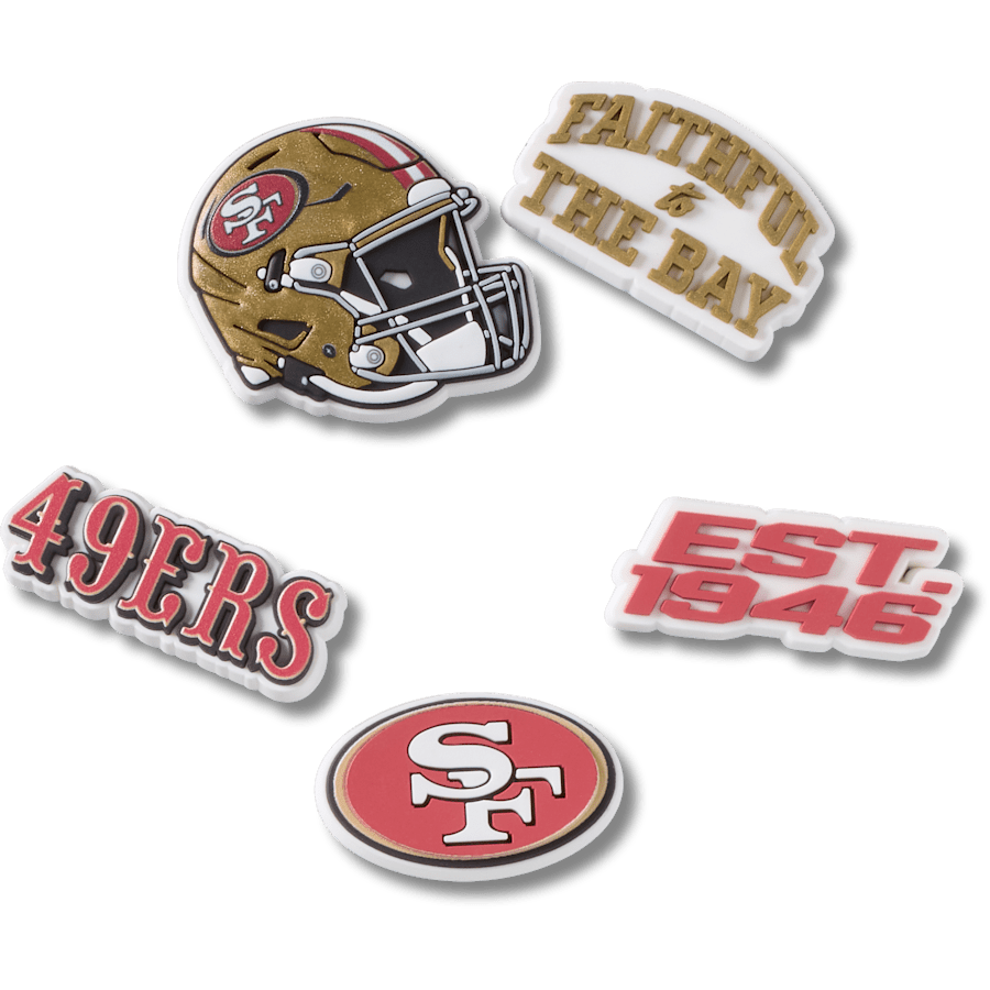 NFL San Francisco 49ers 5 Pack Jibbitz Shoe Charm | Crocs outlet