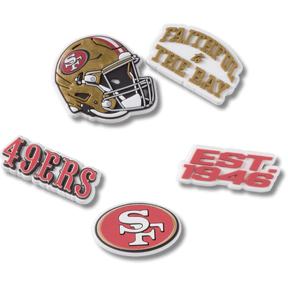 NFL San Francisco 49ers 5 Pack Jibbitz Shoe Charm | Crocs outlet