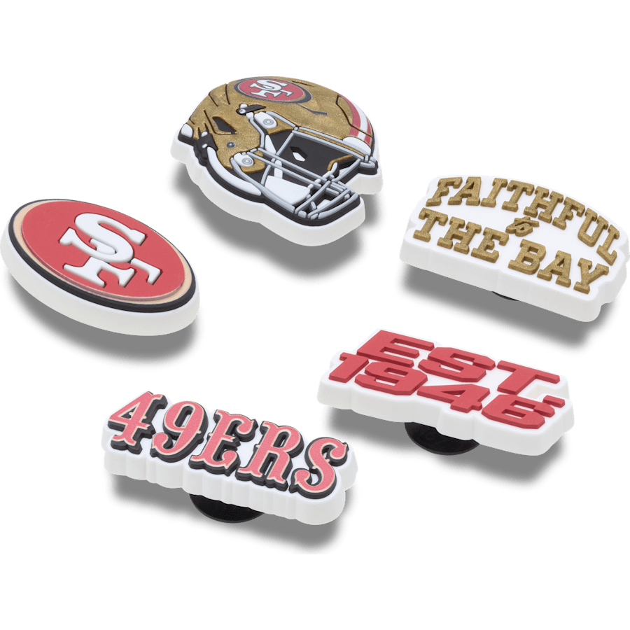 NFL San Francisco 49ers 5 Pack Jibbitz Shoe Charm | Crocs outlet