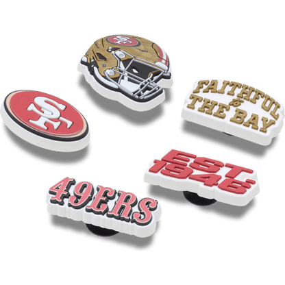 NFL San Francisco 49ers 5 Pack Jibbitz Shoe Charm | Crocs outlet