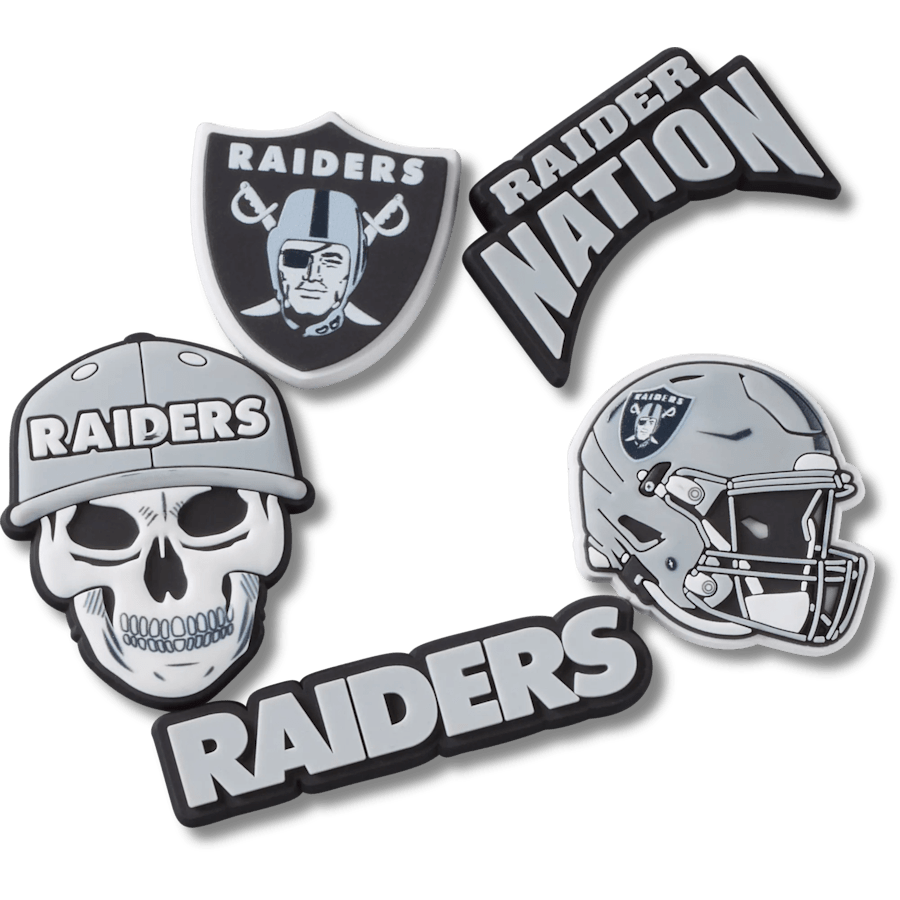 NFL Las Vegas Raiders 5 Pack Jibbitz Shoe Charm | Crocs outlet