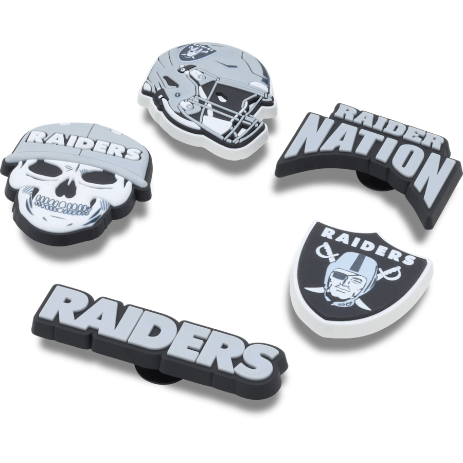 NFL Las Vegas Raiders 5 Pack Jibbitz Shoe Charm | Crocs outlet