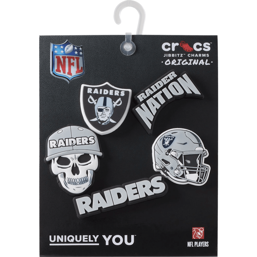 NFL Las Vegas Raiders 5 Pack Jibbitz Shoe Charm | Crocs outlet