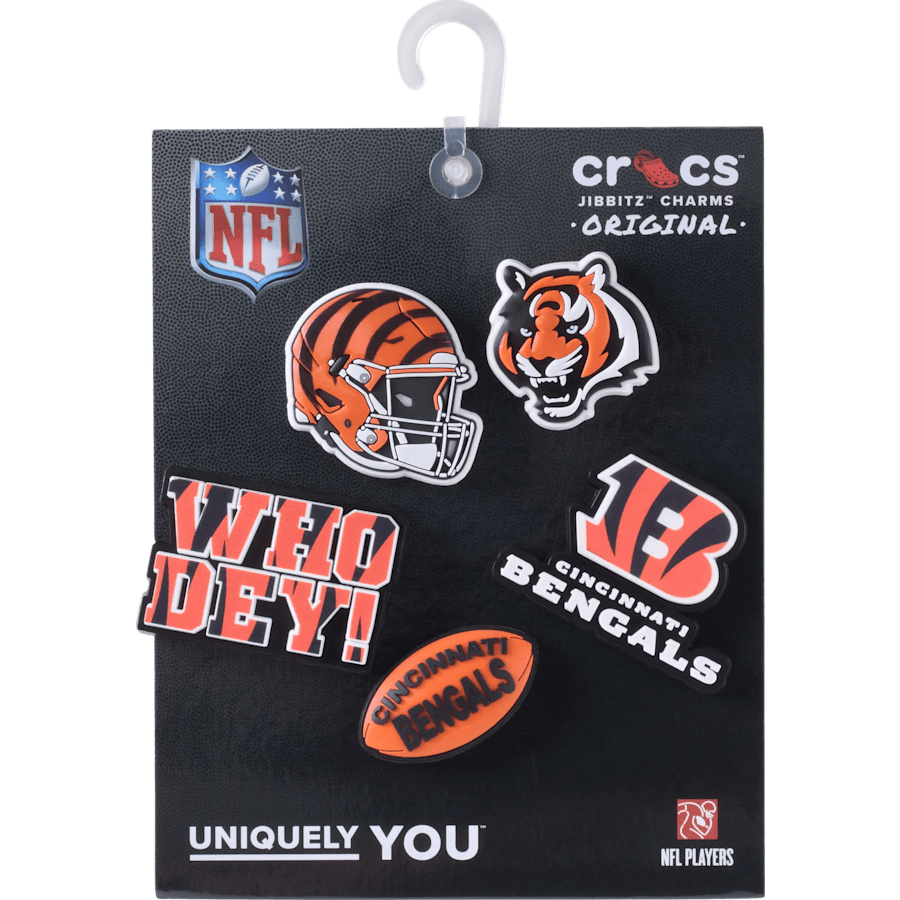 NFL Cincinnati Bengals 5 Pack Jibbitz Shoe Charm | Crocs for sale