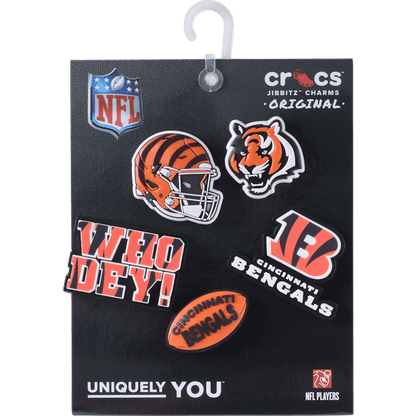 NFL Cincinnati Bengals 5 Pack Jibbitz Shoe Charm | Crocs for sale