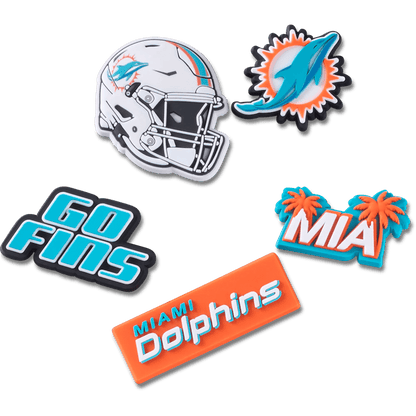 NFL Miami Dolphins 5 Pack Jibbitz Shoe Charm | Crocs discount