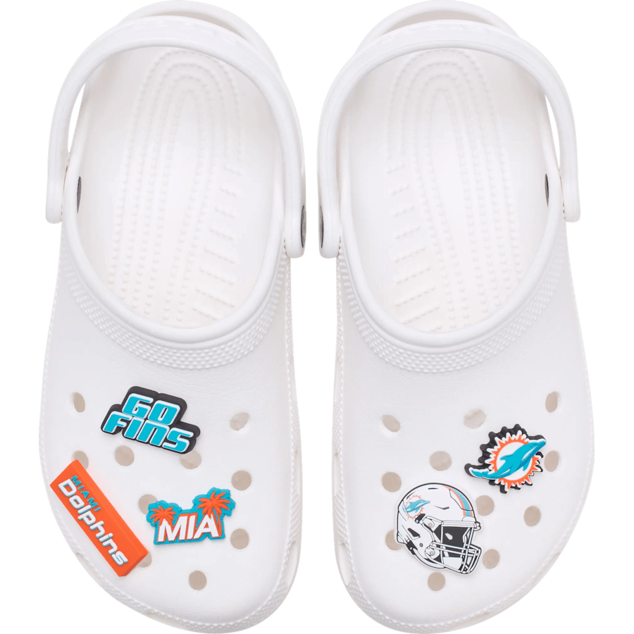 NFL Miami Dolphins 5 Pack Jibbitz Shoe Charm | Crocs discount