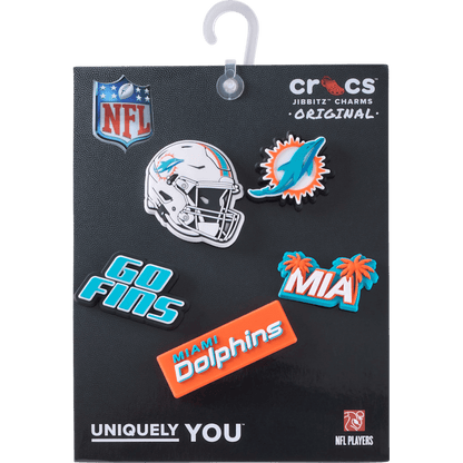 NFL Miami Dolphins 5 Pack Jibbitz Shoe Charm | Crocs discount