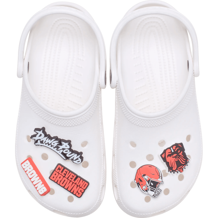 NFL Cleveland Browns 5 Pack Jibbitz Shoe Charm | Crocs for sale