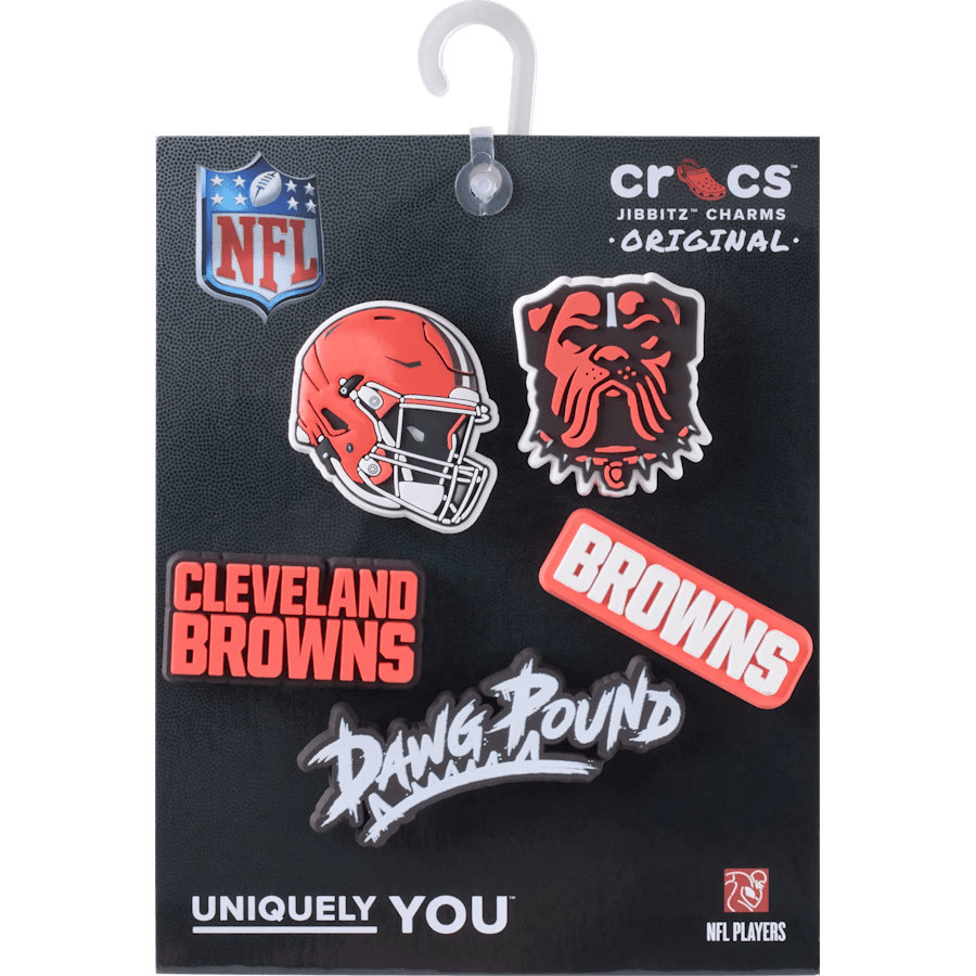 NFL Cleveland Browns 5 Pack Jibbitz Shoe Charm | Crocs for sale