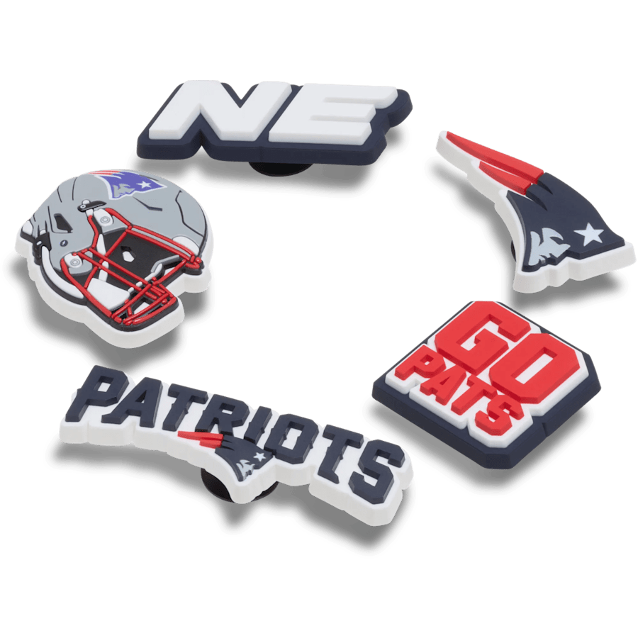NFL New England Patriots 5 Pack Jibbitz Shoe Charm | Crocs discount
