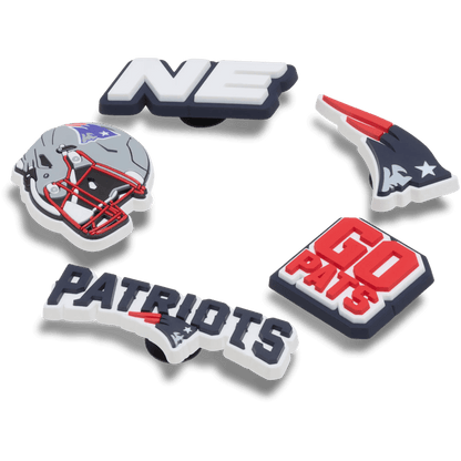 NFL New England Patriots 5 Pack Jibbitz Shoe Charm | Crocs discount