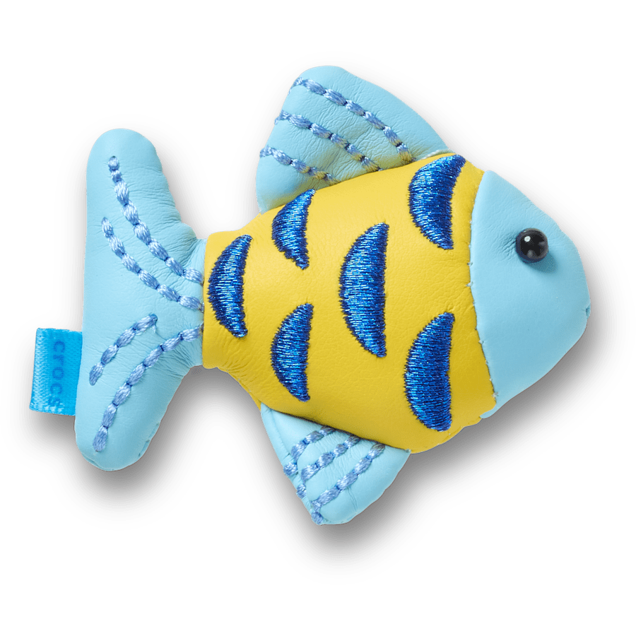 Blue and Gold Sparkle Fish Jibbitz™ charms | Crocs US
