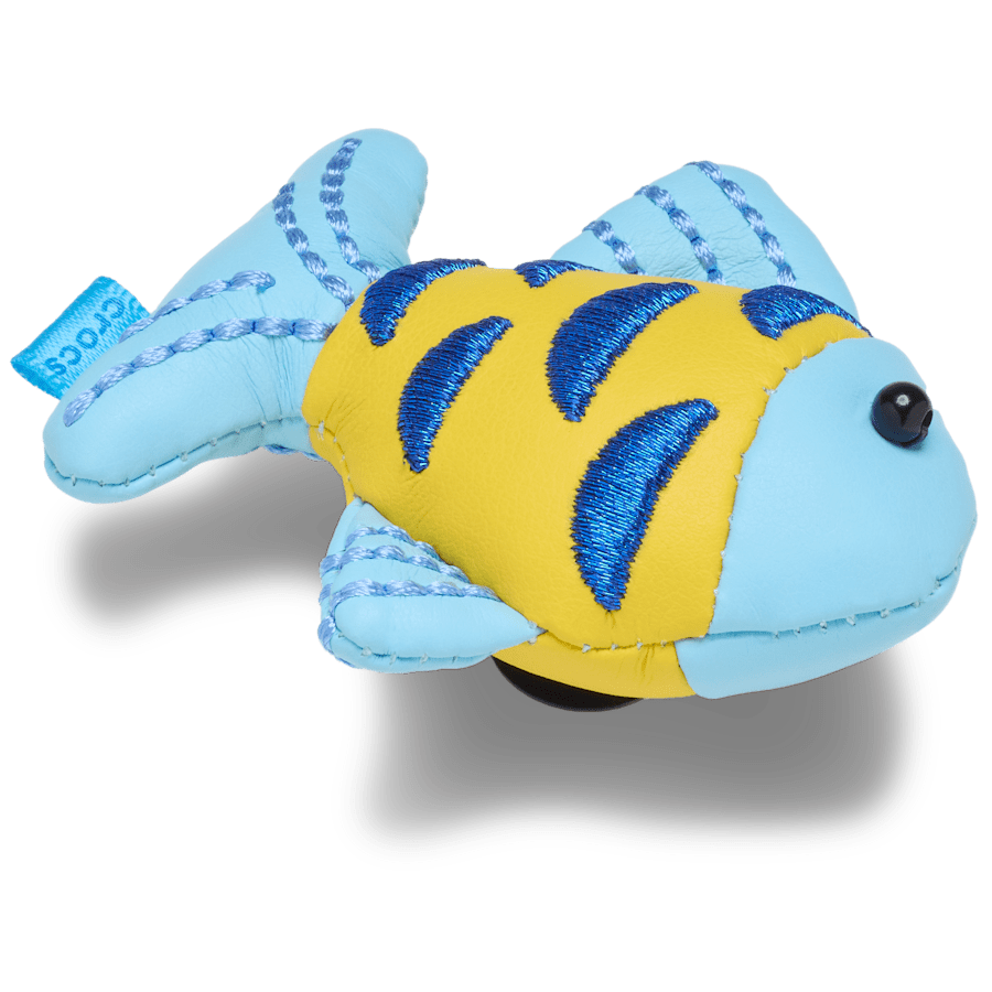 Blue and Gold Sparkle Fish Jibbitz™ charms | Crocs US