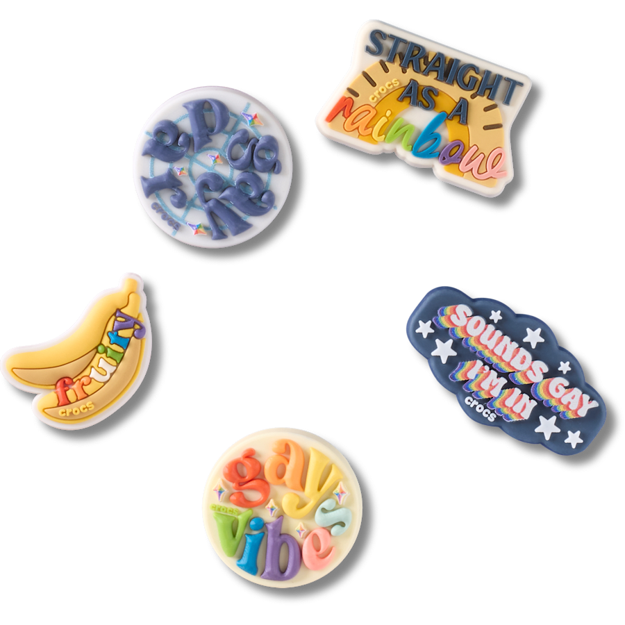 Irreverent Pride 5 Pack Jibbitz™ charms | Crocs sale